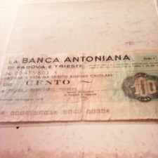Miniassegno Circolare.L.100.La Banca Antoniana Di Padova E Triste=Emesso il