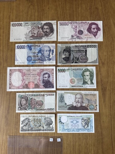 Lotto banconote lire - 10,