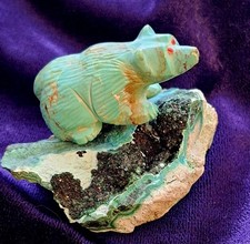 Orso turchese intagliato