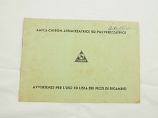 VECCHIO MANUALE ATOMIZZATORE