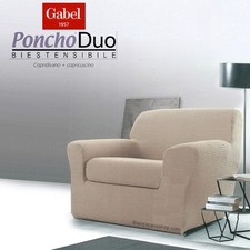 Copripoltrona 1 POSTI con copricuscino Gabel Poncho Duo biestendibile Art. ROMA 