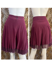 Bermuda en soie bordeaux