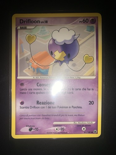 Carta pokemon drifloon - carta,