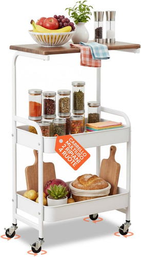 Carrello cucina multiuso a 2 - -,