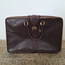 Valigia in pelle marrone anni