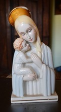 RONZAN G.  - ceramica MADONNA con bimbo -SACRO RELIGIONE EX  LENCI