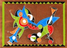 Umberto Mastroianni EUROPA smalto su rame, 24x30 no schifano lodola dorazio baj