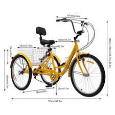 Bicicletta pieghevole per adulti 24 pollici bicicletta pieghevole 7 velocità triciclo pieghevole Folding Bike DE