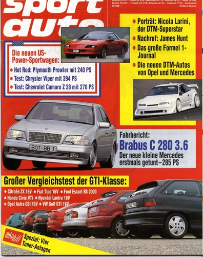 Sport auto 1993 brabus c280 - sport, 08/1993
