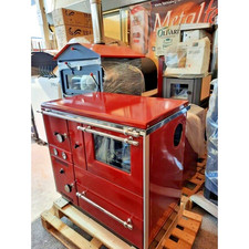 TERMOCUCINA  A LEGNA 28 KW 290 MQ .COLORE GRIGIA  NO PELLET METALFER FORNI