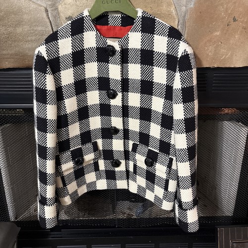Gucci gingham check wool - gingham-check,