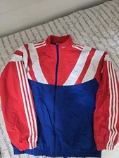 Giacca Adidas Originals track jacket rossa/blu vintage taglia M – originale