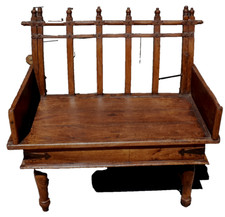 PANCA DIVANO POLTRONA  ORIENTALE SEDIA INDONESIA  ANTICA TEK  H95H48 L99 P54