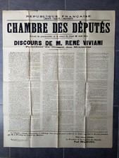 Manifesto Politica Antica 1915 Lingua Da Rene Viviani Camera Dei Membri