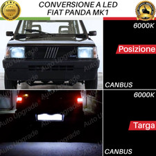 LUCI POSIZIONE LED + LUCI TARGA LED PER FIAT PANDA 141 MK1 6000K BIANCO CANBUS