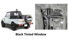 Coprimezzo cofano morbido per Suzuki Samurai SJ413 /410 nero oscurato finestrino-denim