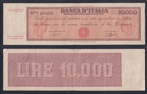 Banconota italia 10000 - italia, lire