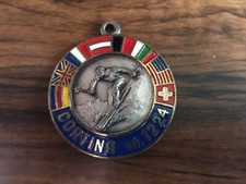 Ciondolo Vintage 38mm CORTINA 1224 Italia Madonna Della Neve Smalto/Pewter...