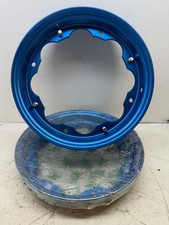 LAMBRETTA GP LI SX TV GT CERCHIO RUOTA ALLUMINIO ANODIZZATO BLU COPPIA