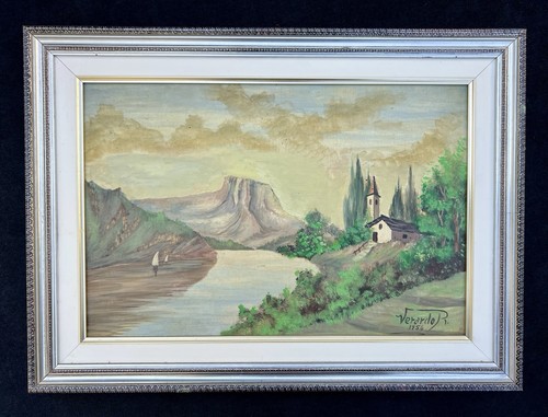 Vintage mountain lake - vintage,