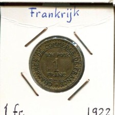 1 FRANC 1922 FRANCE Coin