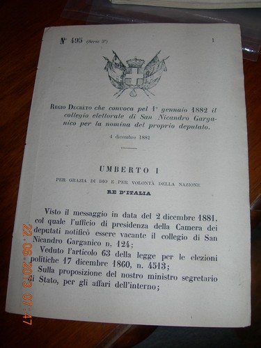 Regio decreto 1881 - regio,