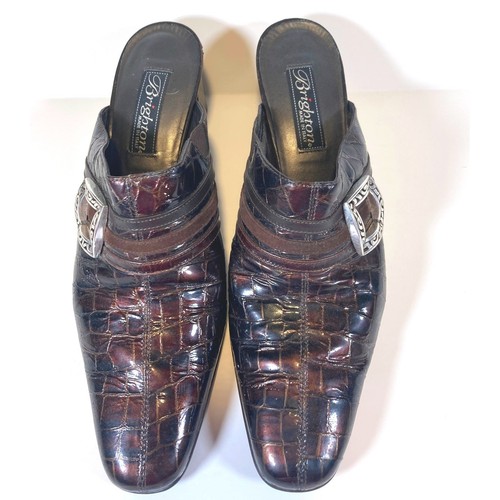Brighton marrone croc pelle - marrone,
