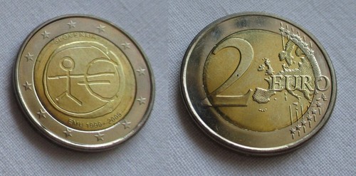 Moneta euro metallo - 2, bi-metallo