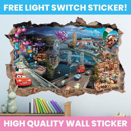 Adesivo murale disney cars - adesivo,