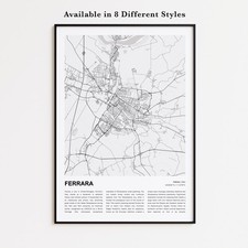 Stampa Mappa Città Ferrara