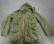 Giacca da campo vintage US Army M-1951 uomo media grande verde oliva cappuccio talon anni 50