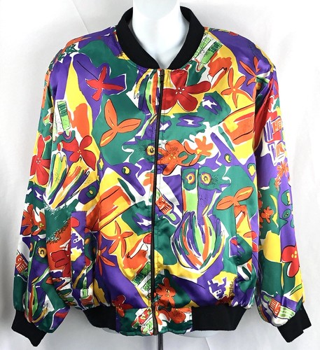Bomber vintage giacca raso - , l