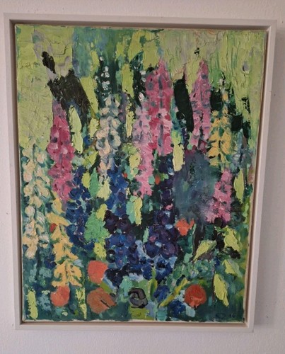 Arte dipinto olio fiori - olio,