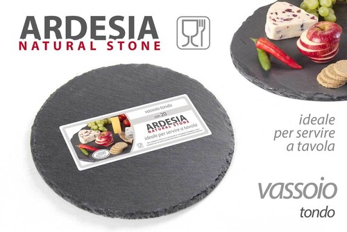 Vassoio tondo tavola ardesia - vassoio,