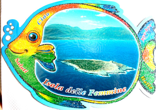 Cartolina fustellata isola - cartolina,