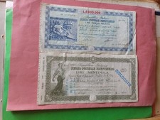 DUE BUONI POSTALI  FRUTTIFERI : DA   LIRE  5.000.000 E  20.OOO - CINQUE MILIONI.