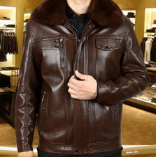 Cappotto uomo misto pelle