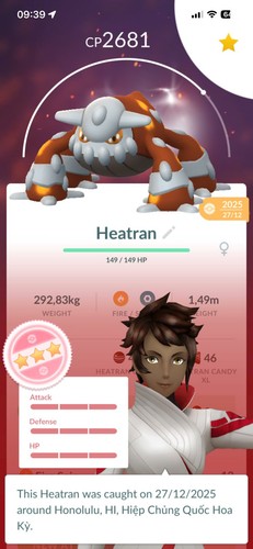 Pokémon hundo heatran - go,
