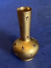 Antico Piccolo Vaso IN Bronzo Marchio Archiviato Pietre XIX° Antico Gem Vaso