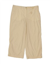 CONTE OF FLORENCE Pantalone donna cropped IT 48 XL W36 L25 giallo cotone BY05