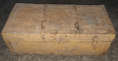 Antica cassa baule coloniale - antica,