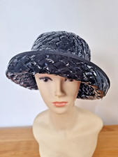 Cappello paglia PVC tessuto