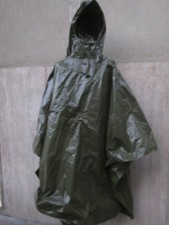 PONCHO IMPERMEABILE in plastica telata ESERCITO ITALIANO MILITARE TENDA vecchio