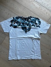 Marcelo Burlon Mens White Tshirt - Blu Snake - Medium- New with tags