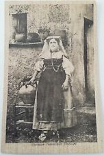 CARTOLINA COSTUME FEMMINILE CIOCIARO CIOCIARIA FROSINONE LAZIO PAESAGGISTICA C1