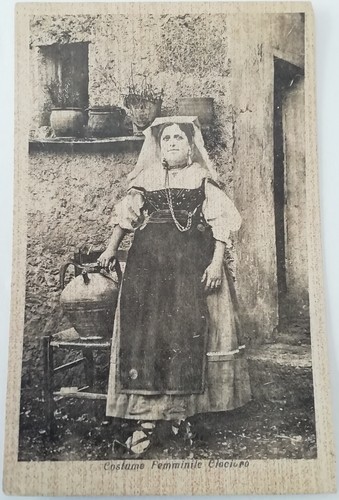 Cartolina costume femminile - cartolina,