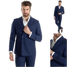 abito uomo gessato 48 50 52 54