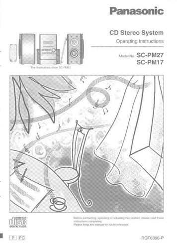 Panasonic pm17 pm27 cd - sa-pm17, sa-pm27