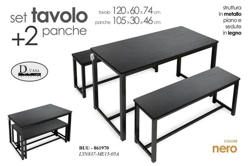 Tavolo panche tavolino - 2,