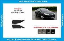 pellicole oscuranti vetri peugeot 407coupè dal  2004 al 2009  kit anteriore